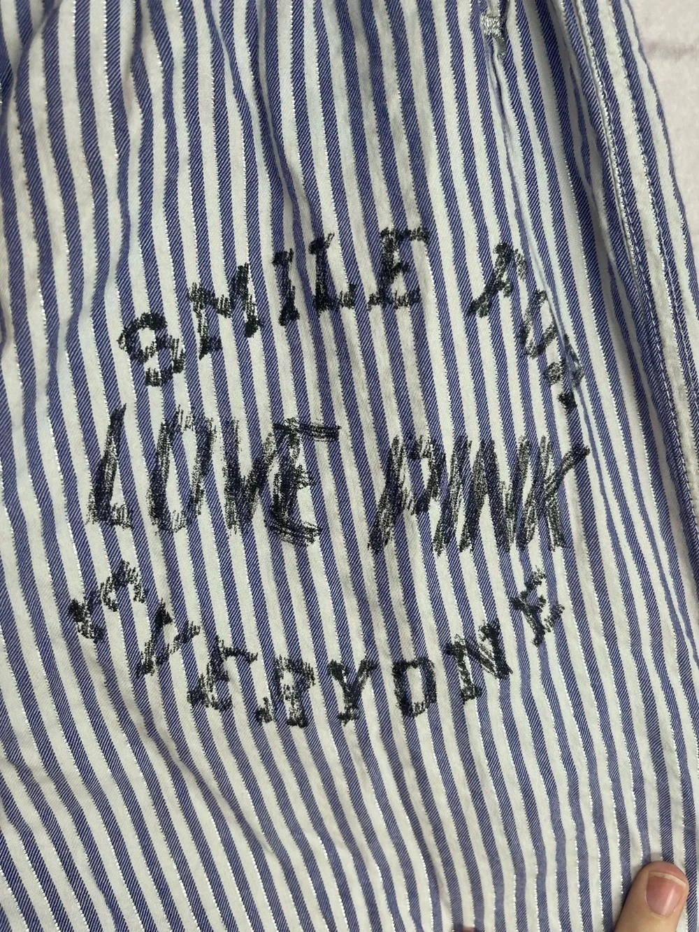 Pink by Victorias Secret striped pajama pants size small